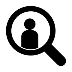 Aufkleber - search for a person icon. Element of conversation icon for mobile concept and web apps. Isolated search for a person icon can be used for web and mobile