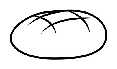 Poster - bread icon. Element of food icon for mobile concept and web apps. Thin line bread icon can be used for web and mobile