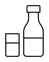 Poster - bottle of milk icon. Element of food icon for mobile concept and web apps. Thin line bottle of milk icon can be used for web and mobile