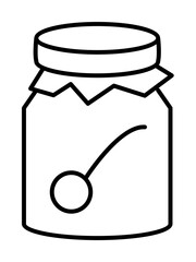 Aufkleber - Cherry jam icon. Element of food icon for mobile concept and web apps. Thin line Cherry jam icon can be used for web and mobile
