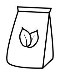 Poster - tea packing icon. Element of food icon for mobile concept and web apps. Thin line tea packing icon can be used for web and mobile