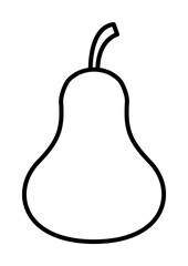 Aufkleber - pear icon. Element of food icon for mobile concept and web apps. Thin line pear icon can be used for web and mobile