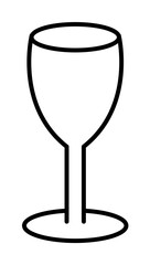 Aufkleber - glass icon. Element of food icon for mobile concept and web apps. Thin line glass icon can be used for web and mobile