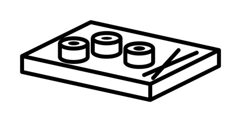 Aufkleber - rolls icon. Element of food icon for mobile concept and web apps. Thin line rolls icon can be used for web and mobile
