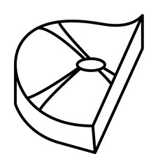 Poster - piece of meat icon. element of food icon for mobile concept and web apps. thin line piece of meat ic