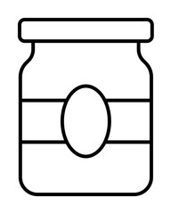 Aufkleber - jar of jam icon. Element of food icon for mobile concept and web apps. Thin line jar of jam icon can be used for web and mobile
