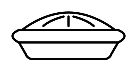 Aufkleber - meat pie icon. Element of food icon for mobile concept and web apps. Thin line meat pie icon can be used for web and mobile