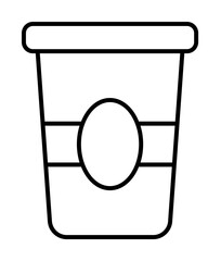 Aufkleber - plastic cup of coffee icon. Element of food icon for mobile concept and web apps. Thin line plastic cup of coffee icon can be used for web and mobile
