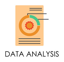 Aufkleber - colored data analysis illustration. Element of marketing and business flat for mobile concept and web apps. Isolated data analysis flat can be used for web and mobile