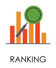Poster - colored ranking illustration. Element of marketing and business flat for mobile concept and web apps. Isolated ranking flat can be used for web and mobile