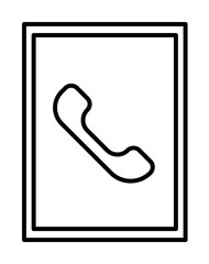 Aufkleber - handset in frame icon. Element of mobile banking for smart concept and web apps. Thin line handset in frame icon can be used for web and mobile