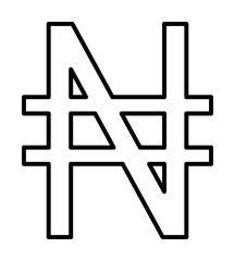 Poster - naira icon. Element of mobile banking for smart concept and web apps. Thin line naira icon can be used for web and mobile