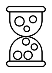 Poster - hourglass icon. Element of mobile banking for smart concept and web apps. Thin line hourglass icon can be used for web and mobile