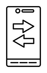 Aufkleber - phone sync icon. Element of mobile banking for smart concept and web apps. Thin line phone sync icon can be used for web and mobile