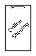 Leinwandbilder - mobile shopping icon. Element of mobile banking for smart concept and web apps. Thin line mobile shopping icon can be used for web and mobile