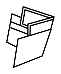 Poster - bill in your wallet icon. Element of mobile banking for smart concept and web apps. Thin line bill in your wallet icon can be used for web and mobile