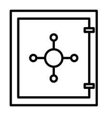 Aufkleber - safe icon. Element of mobile banking for smart concept and web apps. Thin line safe icon can be used for web and mobile