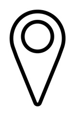 Aufkleber - pin navigator icon. Element of navigation for mobile concept and web apps. Thin line pin navigator icon can be used for web and mobile