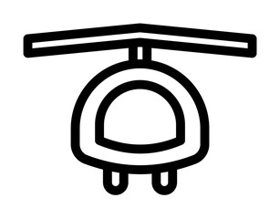 Aufkleber - helicopter icon. Element of navigation for mobile concept and web apps. Thin line helicopter icon can be used for web and mobile