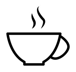 Aufkleber - a cup of coffee icon. Element of navigation for mobile concept and web apps. Thin line a cup of coffee icon can be used for web and mobile