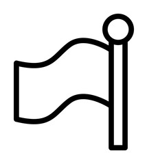 Aufkleber - flag icon. Element of navigation for mobile concept and web apps. Thin line flag icon can be used for web and mobile