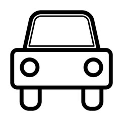 Poster - car icon. Element of navigation for mobile concept and web apps. Thin line car icon can be used for web and mobile