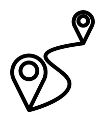 Aufkleber - connection of two pins icon. element of navigation for mobile concept and web apps. thin line connec