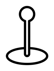 Aufkleber - flagpole icon. Element of navigation for mobile concept and web apps. Thin line flagpole icon can be used for web and mobile