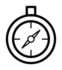 Aufkleber - compass icon. Element of navigation for mobile concept and web apps. Thin line compass icon can be used for web and mobile