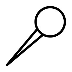 Aufkleber - needle pin icon. Element of navigation for mobile concept and web apps. Thin line needle pin icon can be used for web and mobile