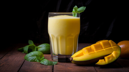 Poster - Mango and banana smoothie Generative AI