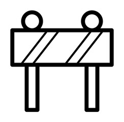 Aufkleber - road barrier icon. Element of navigation for mobile concept and web apps. Thin line road barrier icon can be used for web and mobile