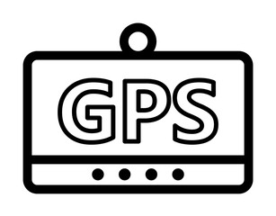 Aufkleber - GPS navigator icon. Element of navigation for mobile concept and web apps. Thin line GPS navigator icon can be used for web and mobile