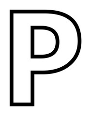 Aufkleber - parking sign icon. Element of navigation for mobile concept and web apps. Thin line parking sign icon can be used for web and mobile
