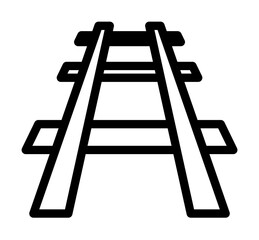 Aufkleber - Railway icon. Element of navigation for mobile concept and web apps. Thin line Railway icon can be used for web and mobile