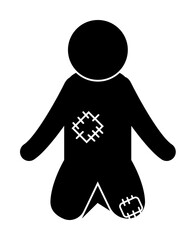Poster - poor child icon. Element of poor man illustration. Premium quality graphic design icon. Signs and symbols collection icon for websites, web design, mobile app