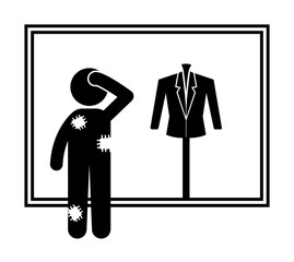 Poster - poor man icon. Element of poor man illustration. Premium quality graphic design icon. Signs and symbols collection icon for websites, web design, mobile app