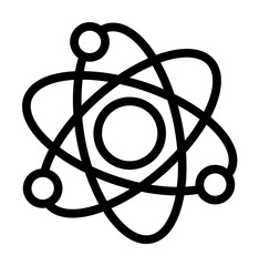 atoms icon. Element of science icon for mobile concept and web apps. Thin line atoms icon can be used for web and mobile