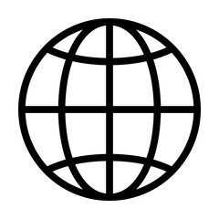 Aufkleber - globe icon. Element of science icon for mobile concept and web apps. Thin line globe icon can be used for web and mobile