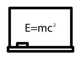 Poster - board with formula icon. element of science icon for mobile concept and web apps. thin line board wi