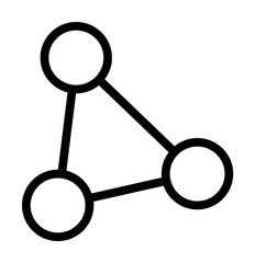 Aufkleber - connected points icon. Element of science icon for mobile concept and web apps. Thin line connected points icon can be used for web and mobile