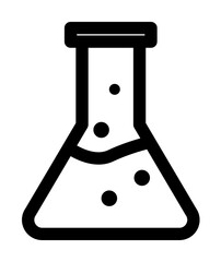 flask icon. Element of science icon for mobile concept and web apps. Thin line flask icon can be used for web and mobile