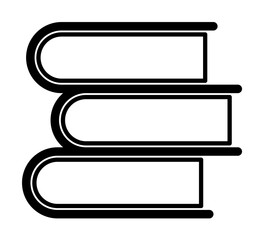 Aufkleber - pile of books icon. Element of science icon for mobile concept and web apps. Thin line pile of books icon can be used for web and mobile