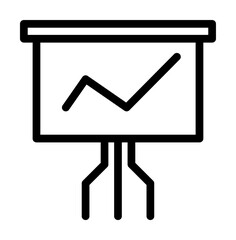 Aufkleber - presentation board icon. Element of science icon for mobile concept and web apps. Thin line presentation board icon can be used for web and mobile