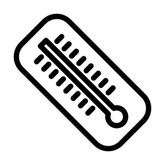 Poster - mercury thermometer icon. Element of science icon for mobile concept and web apps. Thin line mercury thermometer icon can be used for web and mobile