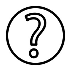 Aufkleber - question mark in a circle icon. Element of science icon for mobile concept and web apps. Thin line question mark in a circle icon can be used for web and mobile
