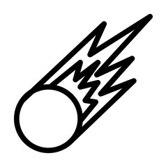 Aufkleber - meteorite icon. Element of science icon for mobile concept and web apps. Thin line meteorite icon can be used for web and mobile