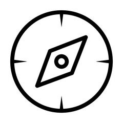 Aufkleber - compass icon. Element of science icon for mobile concept and web apps. Thin line compass icon can be used for web and mobile