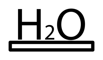 Aufkleber - water formula icon. Element of science icon for mobile concept and web apps. Thin line water formula icon can be used for web and mobile