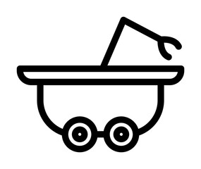 Aufkleber - moon-rover icon. Element of science icon for mobile concept and web apps. Thin line moon-rover icon can be used for web and mobile